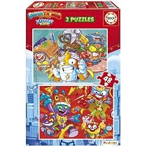 Educa Superthings Puzzle-Set – 2x 100 Teile, Für Kinder Ab 6 Jahren, Motive Aus Superthings