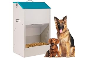 MASXIRCH Comedero AutomáTico para Perros Grandes, Dispensador de Comida para Perros de Razas Grandes, Comedero de Gravedad para Mascotas de Exterior 50Lbs