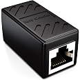 DeleyCON Prise Réseau CAT6 Universelle 2 Ports RJ45 Blindés - Installation Apparente Ou Encastrée - Blanc
