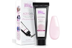PICS NAILS Akrygel do paznokci jasnoróżowy - żel akrylowy do odbudowy paznokci 15 g, profesjonalny akrylowy żel do przedłużania paznokci, długotrwały żel do rekonstrukcji, półtrwały lakier do paznokci,