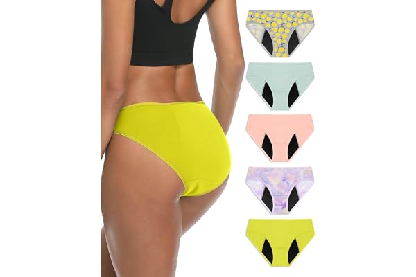 Neione Culotte Menstruelle Lavable Bikini Menstruel Slip pour Règle Femme Disponible en Grande Taille