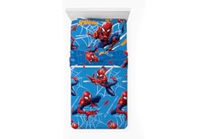 Novia - Completo Letto Singolo - Spiderman - 100% Cotone, Disney, stampa colorata, facile da lavare, confortevole e piacevole sulla pelle