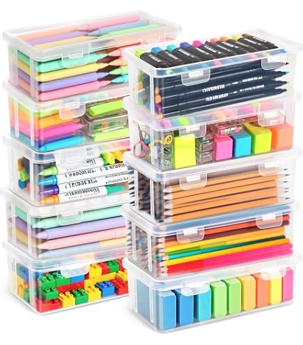 Boîte De Rangement Plastique Transparente 31x22x5 Cm – Empilable Avec Couvercle, Idéale Pour A4, Documents, Photos & Loisirs Créatifs (1 Pièce)