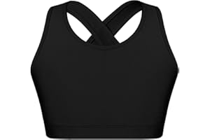 iEFiEL Kids Girls Wireless Yoga Sports Bras Child Fitness Cotton Crop Tops Vest Running Training Bra