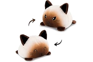 ALLBLUE PRODUCTS Peluche AllBlue Flip | design reversibile su due lati | simpatico regalo per bambini | peluche con umore mutevole (siam gatto)