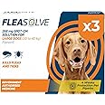 Dog Flea Treatment Large Dog x 3 - Spot on Flea Treatment for Dogs Large 20-40 kg - Fast Acting FleaSolve Solution 3 x Pipettes - 3 x Doses - Effective Spot-On Treatment