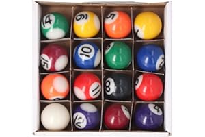 lvifloae Set Mini Biliardo Americano con 16 Palline da 25mm Palline in Resina per Tavolo da Gioco Miniature Completo con Palla 8 per Bambini e Collezionisti