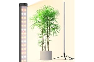 Barrina Grow Lights T10, 42W, 4FT/120cm, 169 LEDs, Full Spectrum, Wide Illumination Area Coverage, Vertical Plant Grow Lights for Indoor Plants with On/Off Switch and Tripod Floor Stand