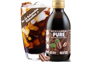 BREAKNOW GMBH BreakNow - Pure - 100% Arabica - Premium Kaffeekonzentrat - Kaffeesirup - Eiskaffee - Cold Brew - Cappuccino - Frappé - in 10 Sekunden zubereitet - 1 Flasche = 30 Tassen Kaffee