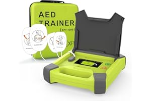 ‎XFT Fachmann AED Training Device with Screen CPR Teaching Device Machine, 10 Training Scenarios, English, Spanish, French, Polish Voice Prompts for AED Training with Remote Control (XFT 120G)