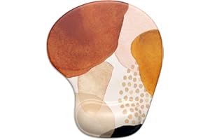 ITNRSIIET Tapis de Souris Ergonomique avec Support de Poignet en Gel avec Repose-Poignet pour, soulagement de la Douleur avec Base antidérapante en pour Bureau et Maison, Style d'art Abstrait