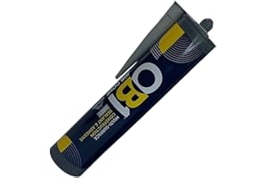 ATP Consumables OB1 Multi-Surface Construction Sealant & Adhesive - Waterproof Sealant 290ml - Flexible, Paintable, Contact Adhesive & Wood Glue Strong for Furniture - Grey Silicone Sealant - 1 Tube