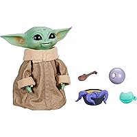 Star Wars Galactic Snackin’ Grogu - Juguete animatrónico de 23 cm de Alto con más de 40 Combinaciones de Sonidos y Movimiento