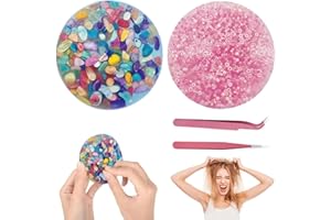 WPNCYK 2PCS Picky Pad, Picky Pad Reusable Sensory, Skin Picking Fidget Toys, Picky Pad Kit with 2 Tipped Tweezers, Stress & Anxiety Relief Toys for Skin Picking Dermatillomania & Trichotillomania Relief