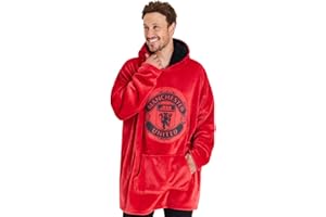 Manchester United F.C. Oversized Hoodie Blanket For Men, Man U Football Gifts