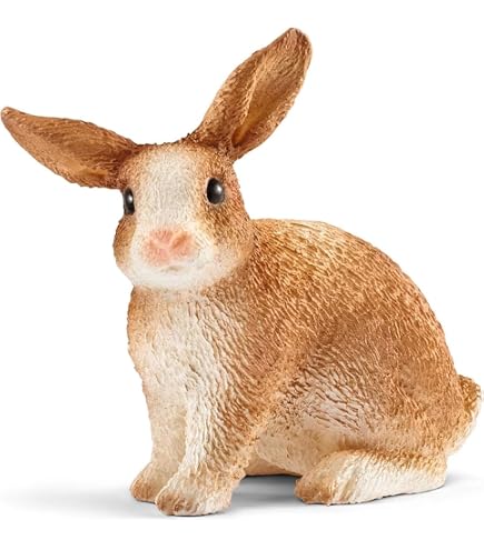 SCHLEICH 13698 – Kaninchen, Putzend – Detailreiche Tierfigur Für Kinder & Sammler