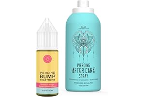 BASE LABORATORIES Kit Soin Pour Piercing Base Labs | Huile Chéloïde Perçante (15ml) plus Spray De Soin Piercing (120ml) | Accélérer La Cicatrisation Et Apaiser | Élimination Chéloïdes | Solution Saline Pour Piercings