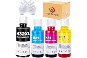 Nextpage 32XL 31 tusz kompatybilny z HP 32XL 31 do HP Smart Tank 502 510 513 514 517 532 533 534 536 539 617 670 675 720 725 750 755 790 790 5 (4 opakowania, czarny cyjan magenta żółty)