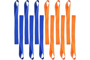 NewZC 12 Pcs Soft Loop Tie Down Straps 12 inch Heavy Duty Nylon Motorbike Tie Down Straps Maximum load 150kg Cargo Straps for ATV UTV Motorcycles Scooters Dirt Bikes Wheelchairs - Blue/Orange