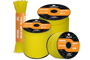 Abma Cord Paracorde 550 4mm Corde en Nylon (15m-30m-50m) Type III Paracord 7 Brins Corde de Survie, Corde Extérieure, Corde Tout Usage - Max. 250 kg