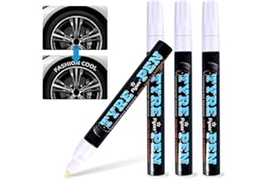 PAYFULLY 4 Stück Reifenstift Weis Wasserfest, Auto Reifen Stift Weiß, Reifenmarker Weiß, Permanent Marker für Auto Motorrad Reifen