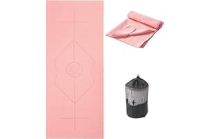 RYTMAT Yoga Towel Anti Slip 185×63cm Absorbent Quick Drying Yoga Mat Towel for Hot Yoga Soft Sports Towel for Gym Fitness Workout
