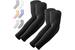OutdoorEssentials UV Sun Protection Arm Sleeves - Cooling Compression Arm Sleeve - Sports & UV Arm Sleeves for Men & Women