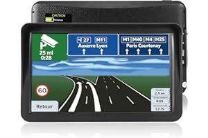 GPS Poids Lourds, TOUTBIEN GPS Voiture 9 Pouce Écran Tactile Navigation pour Auto, Camion Dernière Cartographie UK Europe Uti