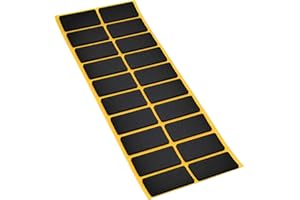 Adsamm® / 20 x Almohadillas Antideslizantes Autoadhesivas de Caucho Celular EPDM / 20x40 mm/Negro/Rectangular/Deslizantes Antideslizantes de 2,5 mm de Espesor
