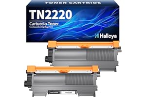 Halloya TN2220 Compatible Cartucho de Tóner para Usar en Lugar de Brother TN2220 TN2010 para MFC-7360N MFC-7460DN DCP-7055 DCP-7060D DCP-7065DN HL-2240 HL-2130 HL-2135W HL-2240 HL-2250DN (2 Pack)