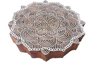 Royal Kraft 5 Inch Attraktiv Drucken Blöcke Groß Linie Runden Gestalten Großer Holz Stempel