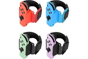 [4er-Pack] Armband für Just-Dance 2025 2024 2023 2026 Nintendo Switch/für Zumba Burn It Up, Band für Joy-Con-Griff, verstellbares Armband für Erwachsene, Jugendliche und Kinder (Switch 1)