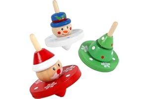 PLANETE BOIS PLANÈTE BOIS - Trottola di Natale - FSC - 030160-1 pezzo - Modello Casuale - Legno - Gioco per Bambini - Natale - Da Collezionare - 4,5 cm x 5 cm - A Partire dai 3 Anni