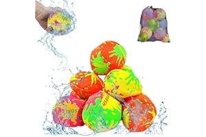 Udbrud 8 Stück Wasserbomben Bälle, Wasserbomben Wiederverwendbar Splash Bälle Wasserballon für Kinder Beachball Set Sommer Wasserball für Pool, Wasser, Strand, Meer, Wasserpark