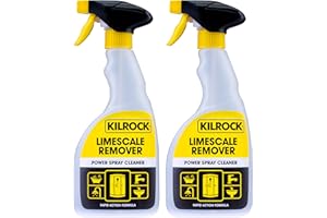 Kilrock Limescale Remover Power Spray Cleaner 2 x 500ml - Rapid Action Formula - 100% Limescale Removal, Destroys Hard Water Stains - Perfect for Bathrooms, Sinks, Shower Screens, Toilets, Baths.