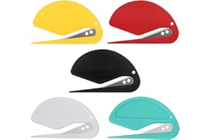 SEABABOO 5PCS Mini Utility Messer Brieföffner Letter Opener With Metal Mini Cutter-Messer Brieföffner Offene Briefe mit Metallklinge Sicherheitsschneider Tragbarer Mini-Brieföffner Auspacken von Expressmessern