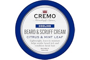 CREMO - Cooling Beard & Scruff Cream For Men - Lightweight Refreshing Beard Cream - 113g