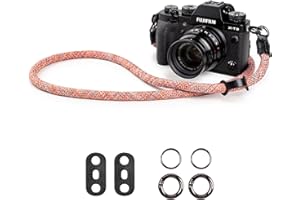 VOVMOEYA Tracolla Fotocamera Corda,Cinghia per Fotocamera Corda per Fujifilm X100V XT5 Nikon ZFC Z30 Z50 Canon EOS R6 R10 R50 Sony A6000 A6400 A7 IV Fotocamera Tracolla - Rosso mimetico