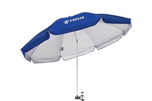 AMMSUN Chair Umbrella with Adjustable Clamp 43 inches UPF 50+, Great for Patio, Beach Chairs, Strollers, Wheelchairs, and Golf Carts