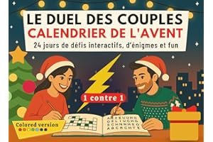 Le Duel des Couples - Calendrier de l’Avent: 24 jours de défis interactifs, d’énigmes et fun (1contre1) | Livre de compte à rebours de Noël pour elle et lui