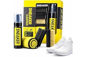 RARESHINE Premium Sneaker Cleaning Kit - Foam Cleaner, Dual Brushes for Deep Cleaning, Microfiber Towel - Ultimate Shoe Care Set for Sneakers, Trainers, and Casual Shoes, Black, Sneaker Cleaning Kit