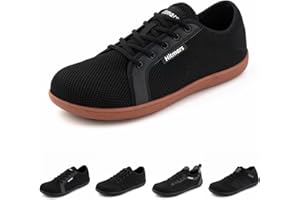Anokar Arbeitsschuhe Herren Sicherheitsschuhe Damen Stahlkappenschuhe Minimalistische Schutzschuhe mit Stahlkappe Schwarz 39-47