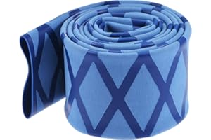 Rebower Termoretraibile Wrap Tubo per Canne Pesca Antiscivolo Impermeabile Isolamento, [per Canne Manopole Manico] - 30 mm Diametro/50 mm Piatto/3,3 Piedi/Blu