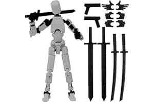 Vibbang T13 Action Figure, Multi-Jointed Movable Titain T13 Figure, Lucky 13 Full Body Activity Robot, 3D Printed 13 Action Figure, Articulated Robot Toys Home Decor Game Gifts for Kids Adult (A)