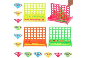 TURIUEBA 24PCS Conecta 4 Mini Juego de Mesa 4 en Raya Cuatro en Raya Niños Lembranças Aniversario Infantil Detalles Cumpleaños Regalo + 12 Peonza Comunion Fiesta Colegio Relleno Piñatas Regalitos Invitados