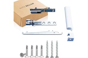 Si Aubi Siegenia - Kit de reparación de rodamientos de esquina para plástico y madera EW001, EB005, LL330 con material de fijación Ante Bellum® (abajo)