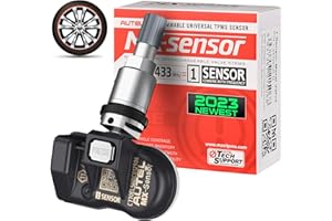 Capteur Autel TPMS MX-Sensor, Capteur Remplacement Pneu à Double Fréquence pour Toutes Voitures, Identique au Capteur OE, Capteur Système Surveillance Pression Clonable à 100%(Valve en Métal, 1 Pièce)