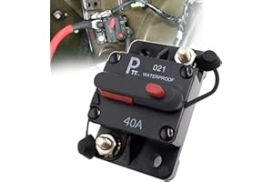 parts PTT 40 Amp 12V- 48V DC Disjoncteur de puissance commutable de batterie thermique résistant à l'eau avec réinitialisation manuelle pour Marin RV Caravan Pièces du système solaire