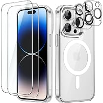 JETech 3-in-1 Hülle Für IPhone 14 (6,1 Zoll) – Mit 2x Glas Schutzfolie, Stoßfest & Klar
