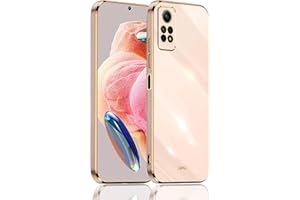 BOKYAS Funda para Xiaomi Redmi Note 12 Pro 4G/Note 11 Pro(4G/5G) con Revestimiento de Lujo, Carcasa de Silicona Suave Antichoque, Delgada Elegante Color Brillante Enchapado TPU Caso, Rosado